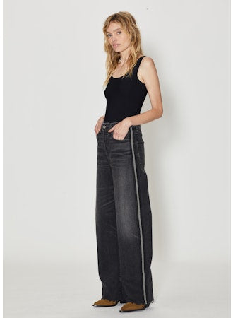 Le Jean Nomad Jean Beaded Tux Stripe - Charcoal