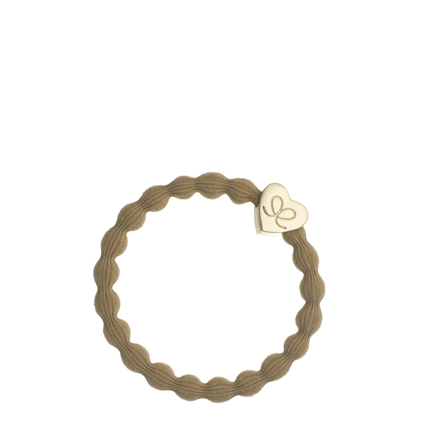 By Eloise Gold Heart Camel Hair Tie