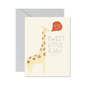 Ginger P. Designs Giraffe Sweet Little Baby Card