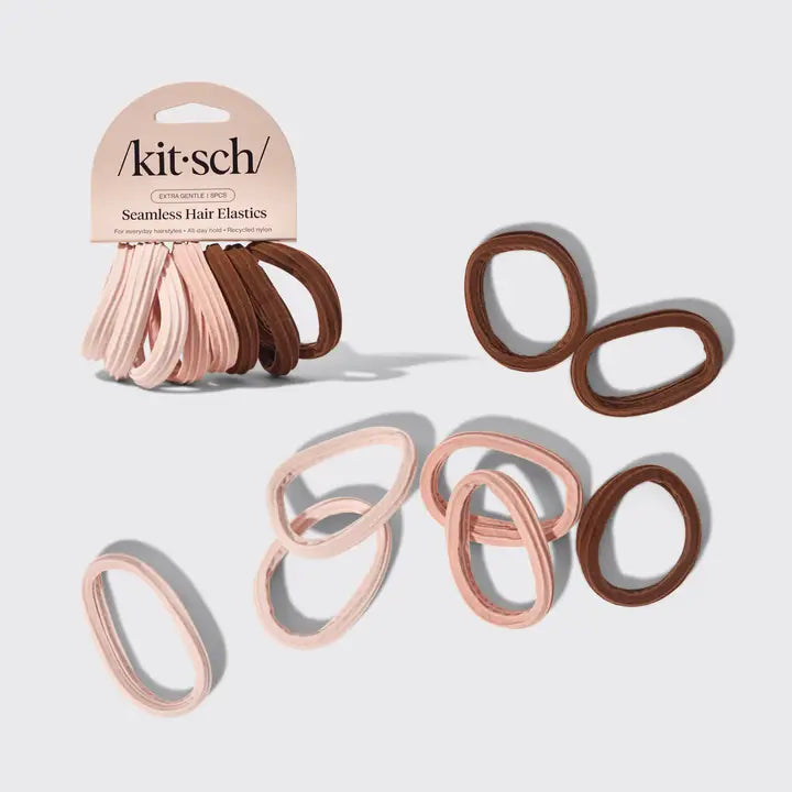 Kitsch Recycled Seamless Hair Elastics 8pc Set