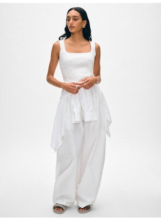 White + Warren Superfine Organic Cotton Square Neck Tank