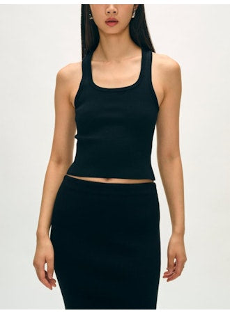 White + Warren Ribbed Tank