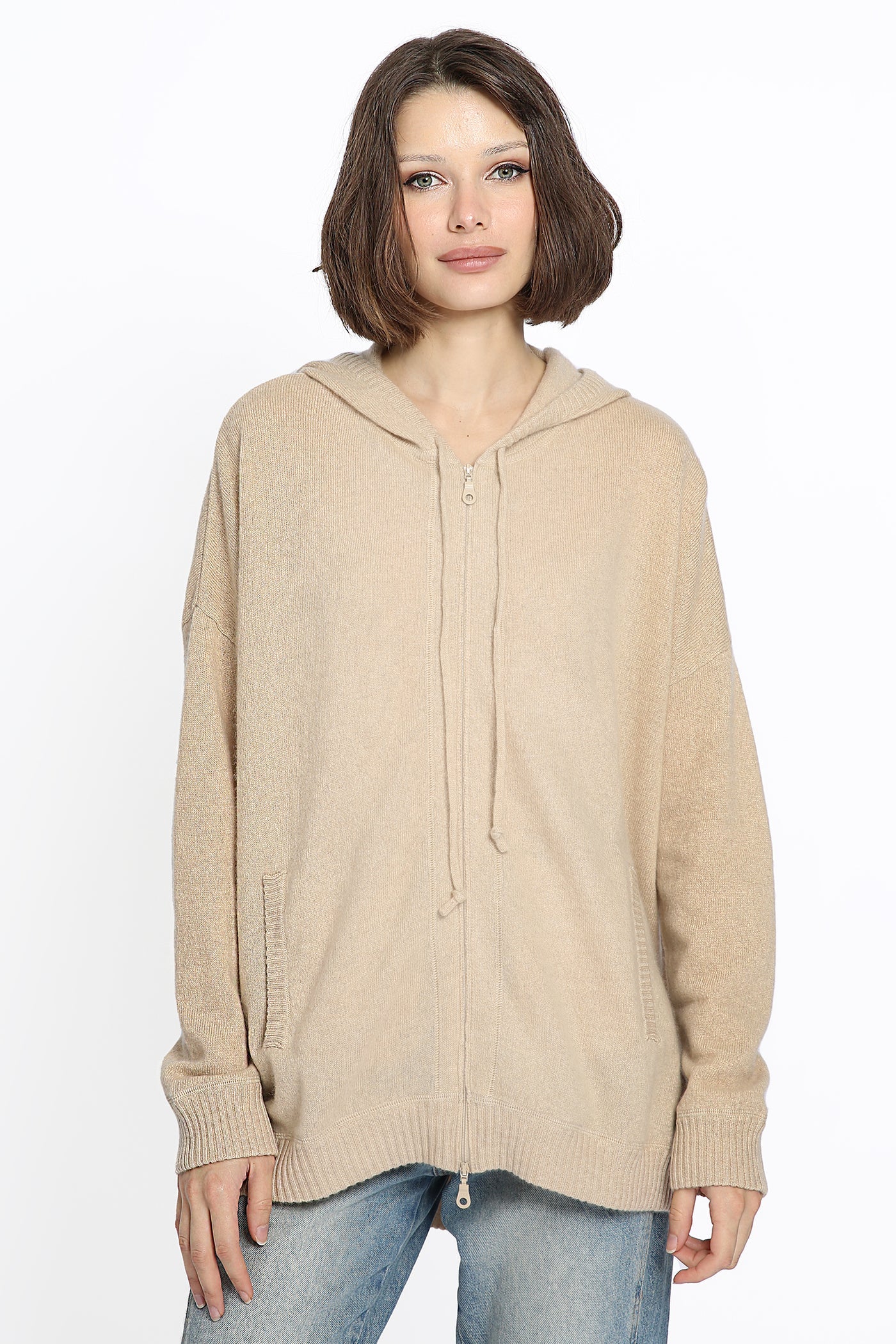 Minnie Rose Cashmere Zip Hoodie