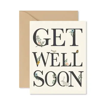 Ginger P. Designs Get Well Soon Floral Card