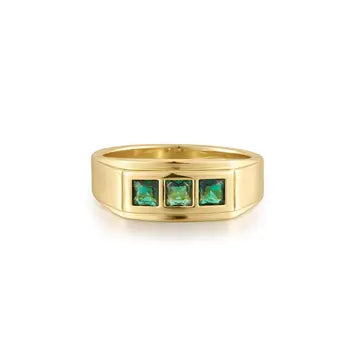 LUV AJ Stepdad Emerald Ring