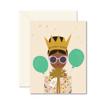 Ginger P. Birthday Queen Floral Card