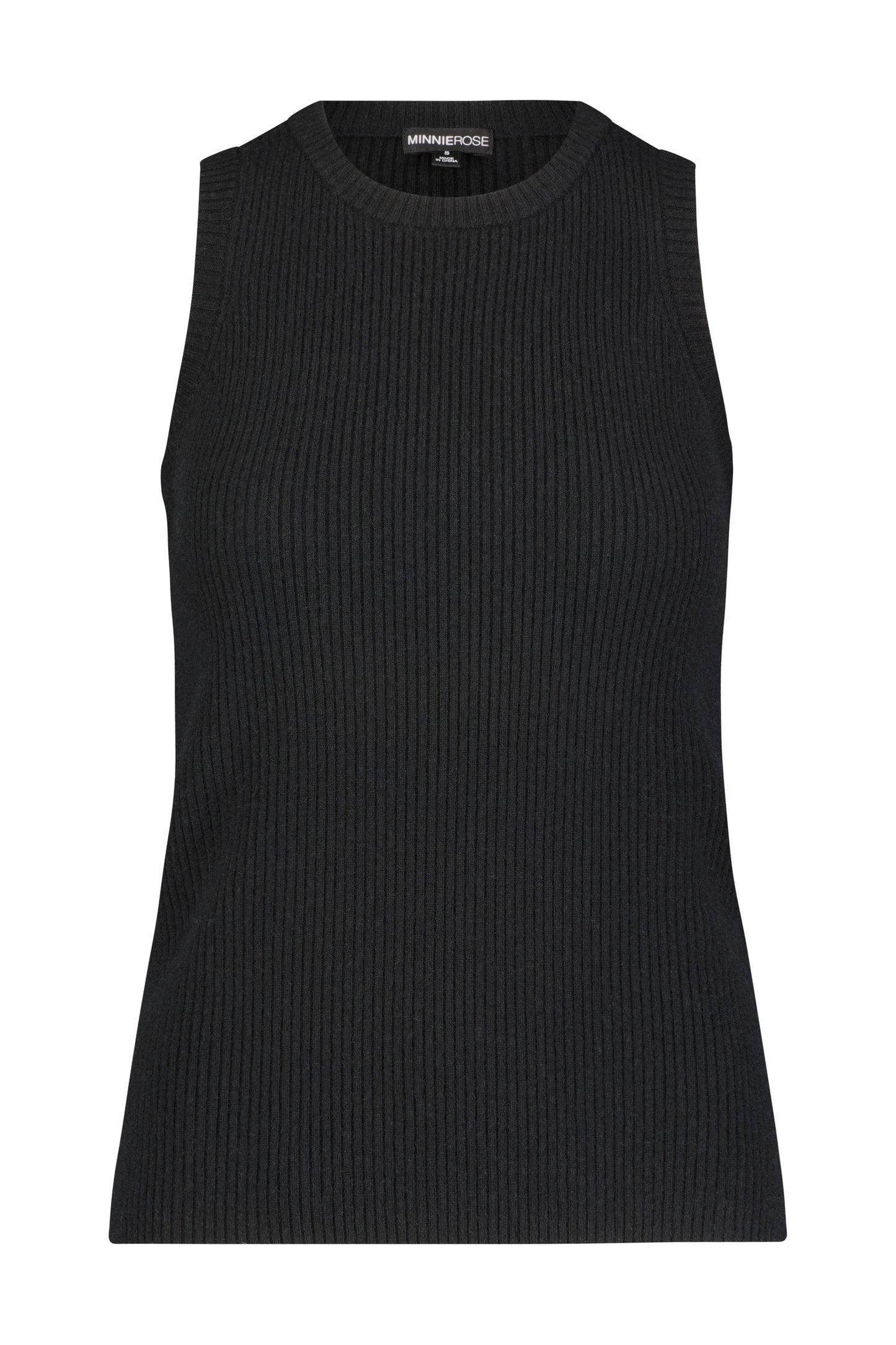 Minnie Rose Cashmere Ribbed Tank