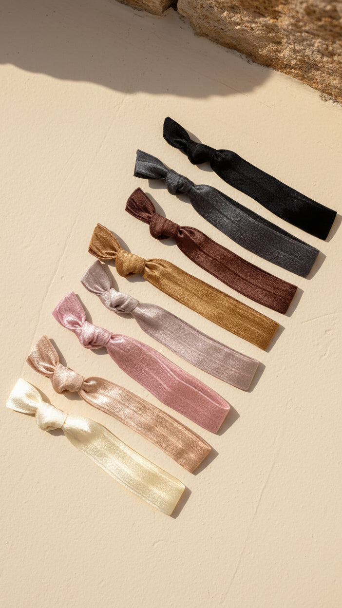 Three Girls Neutral Tone Hair Ties