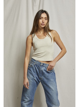 Perfect White Tee Blondie Tank - Oatmeal