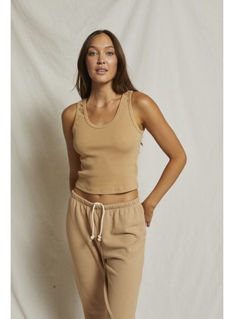 Perfect White Tee Blondie Tank - Dune