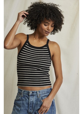 Perfect White Tee Bonnie Rib Stripe Tank