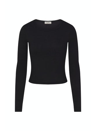 Eterne Long Sleeve Black Baby Tee