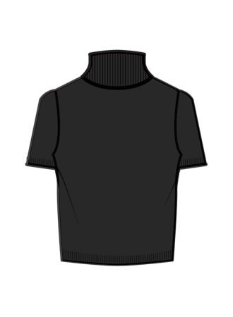 Minnie Rose Cotton Cashmere Short Sleeve Mock Neck Top