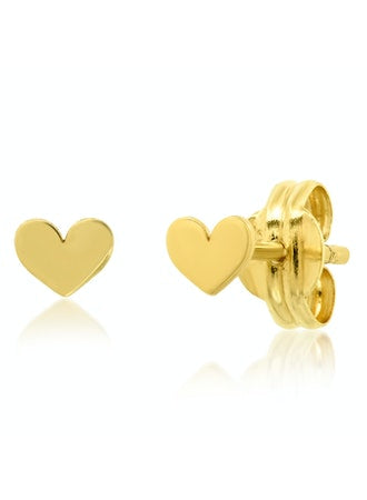 Tai Fine 14k Gold Heart Studs