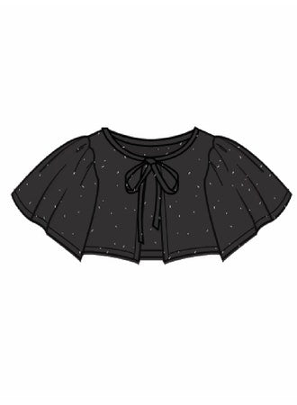 Minnie Rose Lurex Capelet Shrug