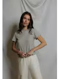 Perfect White Tee Hemp Milk Cotton Tee - Natural / Black Stripe