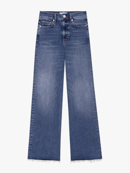 Frame Le Slim Palazzo Raw Fray - Mermaid