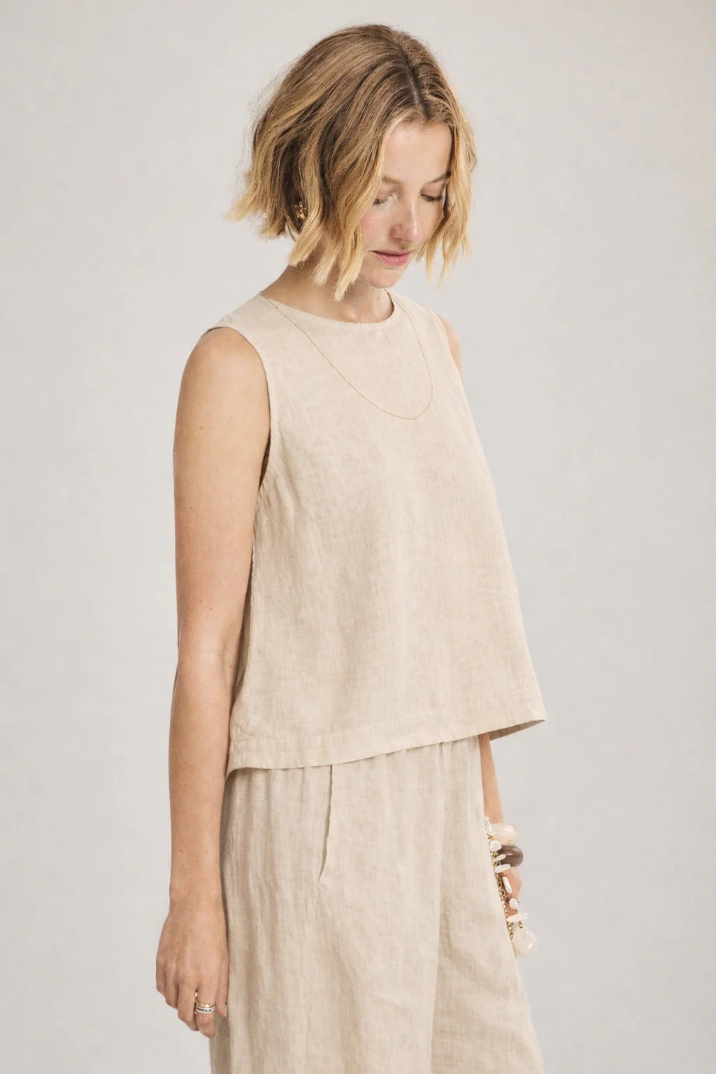 Velvet Maxine Top - Sand Castle