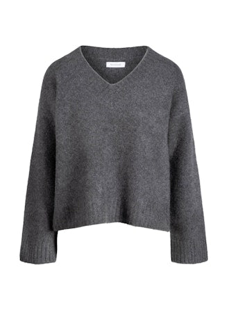 Naadam Luxe V Neck Sweater - Granite