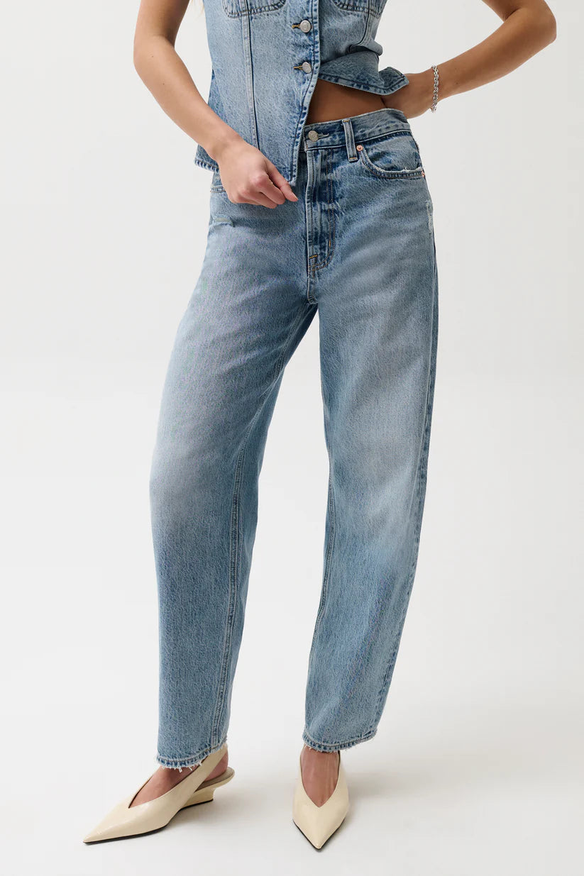 Pistola Wes High Rise Barrel Jean - Blue Cloud