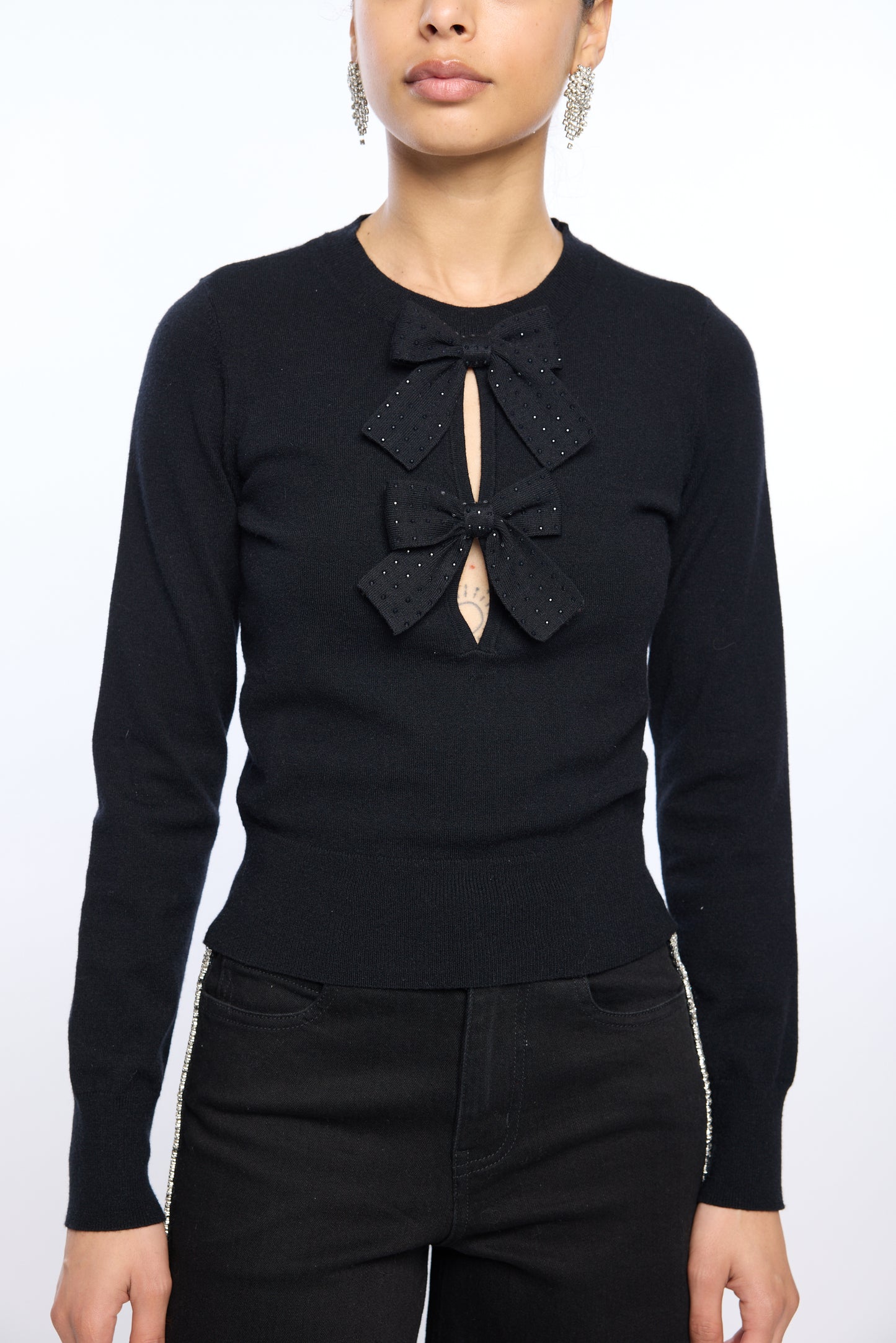 Generation Love Salome Crystal Bow Sweater