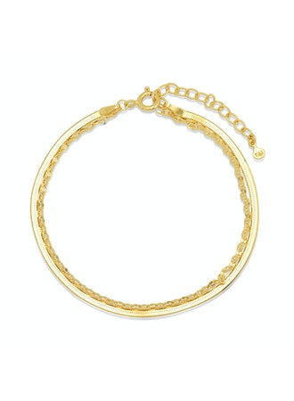 Tai Gold Vermeil Herringbone Chain Bracelet