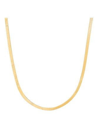 Tai Thin Herringbone Gold Vermeil Chain Necklace