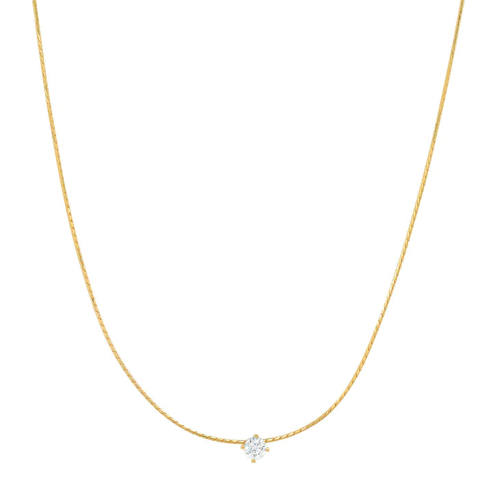 Tai Gold Vermeil Chain Necklace w/ Crystal