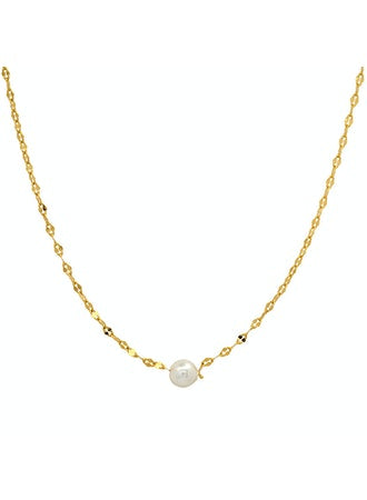 Tai Gold Vermeil Chain Necklace with Single Pearl