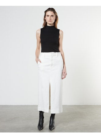 Enza Costa Silk Sweater Layering Mockneck Tank