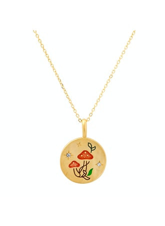 Tai Gold Vermeil Mushroom Pendant Necklace