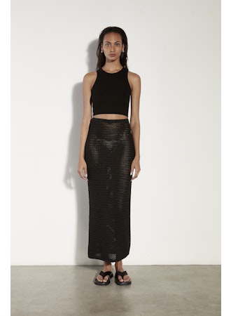 Enza Costa Cropped Bold Tank