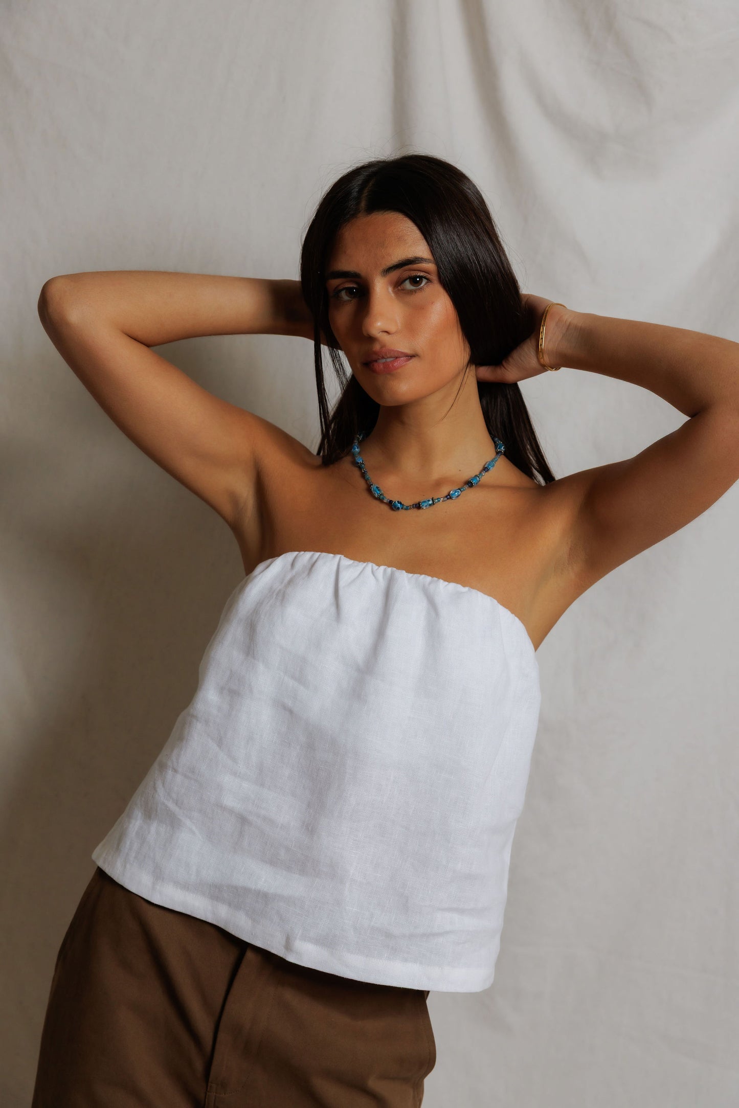 Perfect White Tee Gianna Linen Tube Top