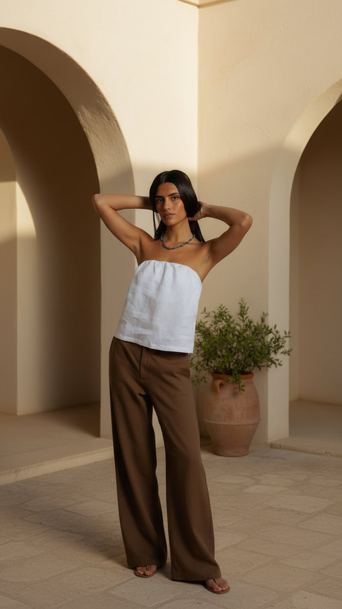 Perfect White Tee Gianna Linen Tube Top