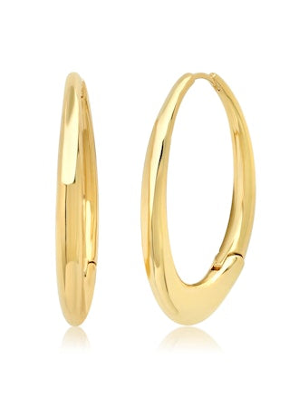 Tai Large Oval Gold Huggies