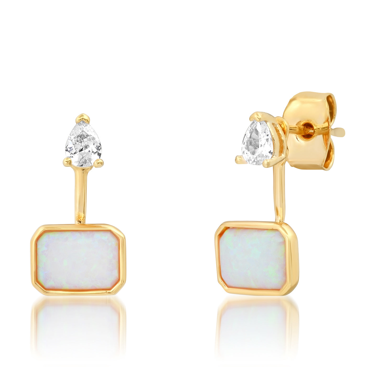 Tai Emerald Cut Ear Jacket - Opal