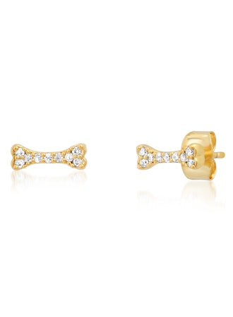Tai Pave CZ Dog Bone Studs