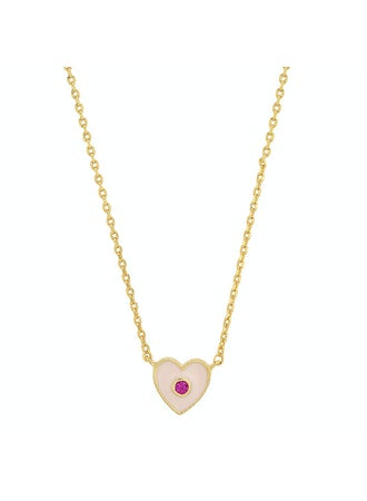 Tai Enamel Heart Necklace