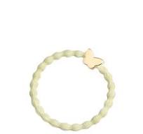 By Eloise Gold Butterfly Hair Tie - Melon Yellow