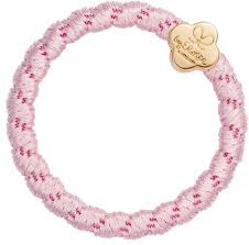 By Eloise Woven Gold Quatrefoil - Soft Pink