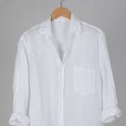 CP Shades Joss Linen Top - White
