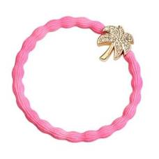 By Eloise Neon Pink Palm Hair Tie
