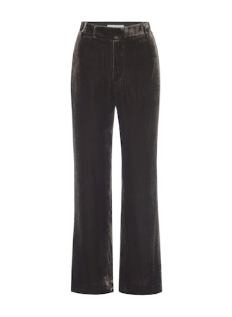 Frame Crop Flare Velvet Trouser