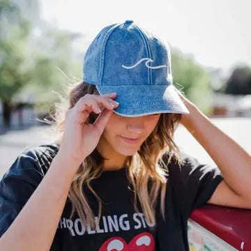 Freshwater Curated Goods Denim Wave Hat - Blue