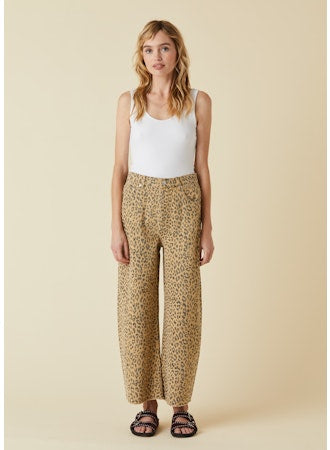 Le Jean Nomad Ankle Jean - Camel Leopard