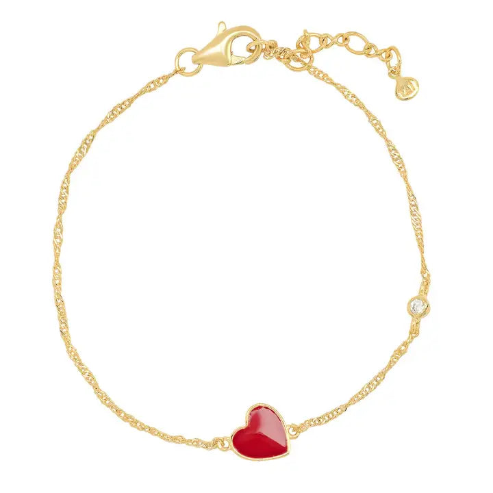Tai Enamel Heart Bracelet