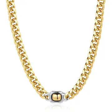 LUV AJ Kate Bezel Stud Necklace