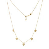 Diamond Aupair Hearts Aligned Necklace