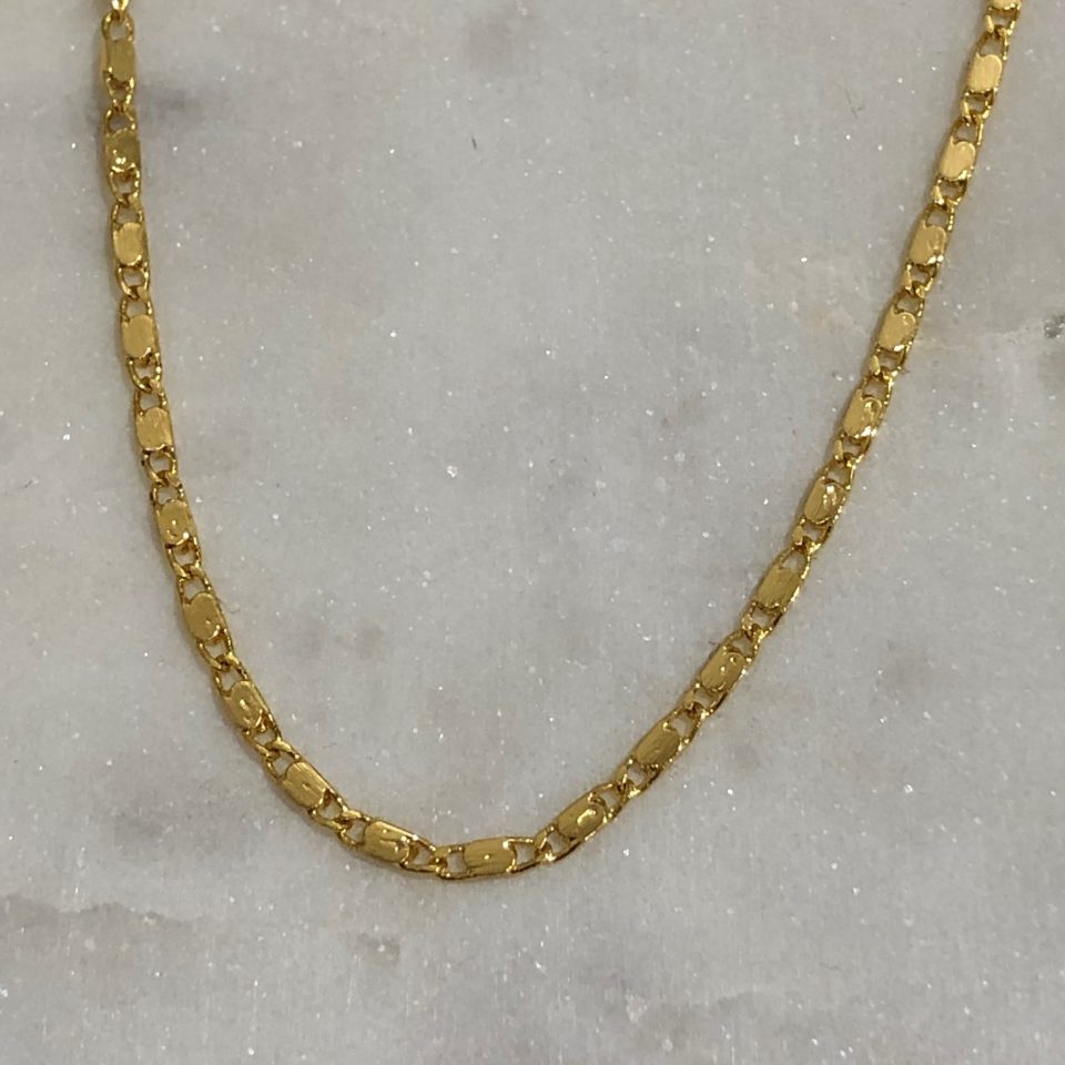 Marit Rae Tiny Flat Link Chain Necklace