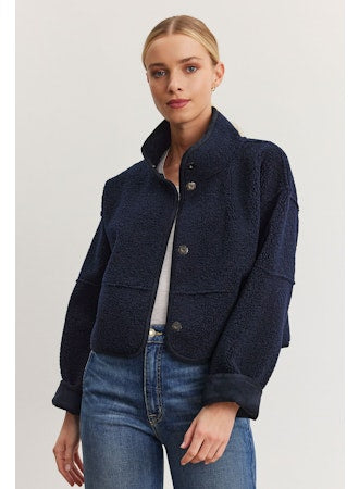 Velvet Kelly Coat - Navy